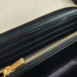 Celine LARGE ZIPPED WALLET IN TRIOMPHE CANVAS 10B552 BLACK - Image 3