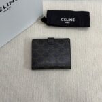 Celine MEDIUM STRAP WALLET NINO IN TRIOMPHE CANVAS AND LAMBSKIN 10M912 TAN - Image 4