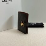 Celine MEDIUM STRAP WALLET NINO IN TRIOMPHE CANVAS AND LAMBSKIN 10M912 TAN - Image 5
