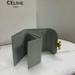Celine SMALL FLAP WALLET TRIOMPHE IN SHINY CALFSKIN 10D783 MOON - Image 3