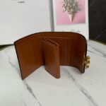 Celine SMALL FLAP WALLET TRIOMPHE IN SHINY CALFSKIN 10D783 TAN - Image 2
