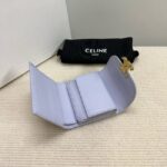 Celine SMALL FLAP WALLET TRIOMPHE IN SHINY CALFSKIN 10D783 light Purple - Image 2