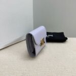 Celine SMALL FLAP WALLET TRIOMPHE IN SHINY CALFSKIN 10D783 light Purple - Image 5