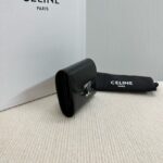 Celine SMALL FLAP WALLET TRIOMPHE IN SHINY CALFSKIN 10D783 white&SILVER - Image 2