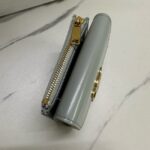 Celine SMALL FLAP WALLET TRIOMPHE IN SHINY CALFSKIN 10L653 light gray - Image 3