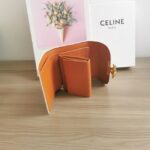 Celine SMALL FLAP WALLET TRIOMPHE IN TRIOMPHE CANVAS 10D783 white - Image 3