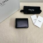 Celine TRIOMPHE BUSINESS CARD HOLDER IN SMOOTH CALFSKIN 10M122 black - Image 2