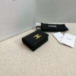Celine TRIOMPHE BUSINESS CARD HOLDER IN SMOOTH CALFSKIN 10M122 black - Image 3