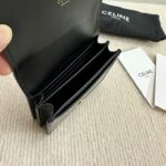 Celine TRIOMPHE BUSINESS CARD HOLDER IN SMOOTH CALFSKIN 10M122 black - Image 4
