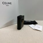 Celine TRIOMPHE BUSINESS CARD HOLDER IN SMOOTH CALFSKIN 10M122 black - Image 5