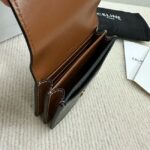 Celine TRIOMPHE BUSINESS CARD HOLDER IN TRIOMPHE CANVAS AND LAMBSKIN 10M122 TAN - Image 5