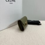 Celine TRIOMPHE COMPACT WALLET IN SHINY CALFSKIN 10K623 dark green - Image 5