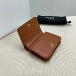 Celine TRIOMPHE COMPACT WALLETIN TRIOMPHE CANVAS 10K623 Off-white - Image 2