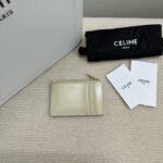 Celine ZIPPED CARD HOLDER IN SMOOTH LAMBSKIN 10K583 Off-white - Image 2