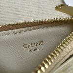Celine ZIPPED CARD HOLDER IN SMOOTH LAMBSKIN 10K583 Off-white - Image 5