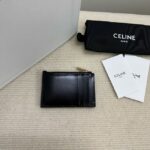 Celine ZIPPED CARD HOLDER IN SMOOTH LAMBSKIN 10K583 black - Image 4