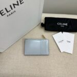 Celine ZIPPED CARD HOLDER IN SMOOTH LAMBSKIN 10K583 light blue - Image 3