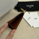Celine ZIPPED CARD HOLDER IN SMOOTH LAMBSKIN 10K583 tan - Image 2