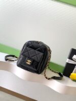 Chanel Lambskin Small Bowling Bag AS5792 black - Image 2