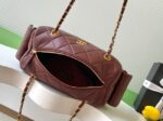 Chanel Lambskin Small Bowling Bag AS5792 burgundy - Image 4