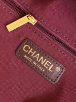 Chanel Lambskin Small Bowling Bag AS5792 burgundy - Image 6