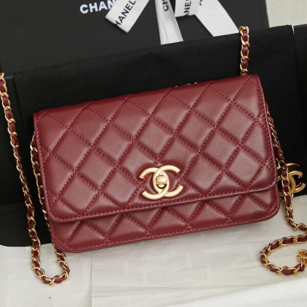 Chanel Wallet On Chain AP3938 burgundy