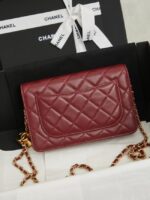 Chanel Wallet On Chain AP3938 burgundy - Image 5