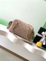 Chanel velvet Bowling Bag AS5791 Khaki - Image 7