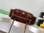 Chanel velvet Bowling Bag AS5791 dark brown - Image 3