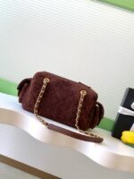 Chanel velvet Bowling Bag AS5791 dark brown - Image 5