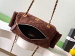Chanel velvet Small Bowling Bag AS5792 dark brown - Image 2