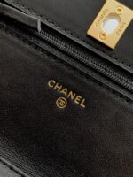 Chanel velvet Wallet On Chain AP1450 black - Image 7