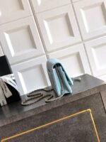 Chanel velvet Wallet On Chain AP1450 light blue - Image 2