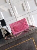 Chanel velvet Wallet On Chain AP1450 pink - Image 2