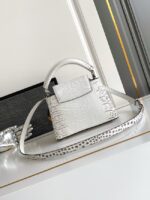 Louis Vuitton Capucines MINI M84713 light gray&crystal - Image 2