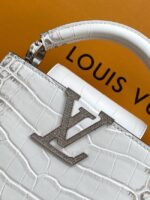 Louis Vuitton Capucines MINI M84713 light gray&crystal - Image 6