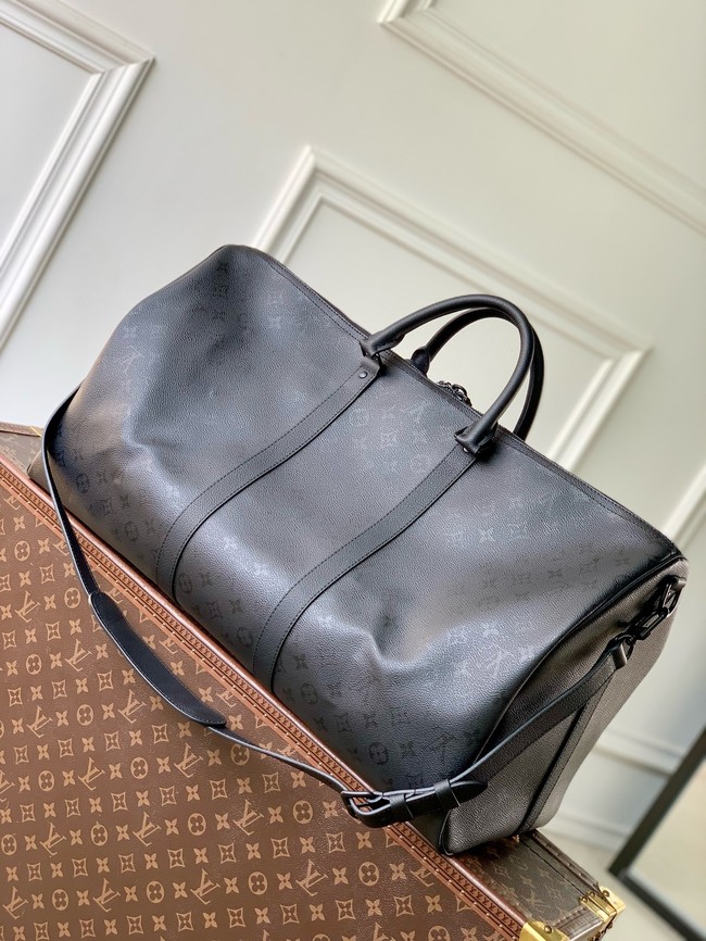 Louis-Vuitton-Keepall-Bandouliere-50-M28405-black-0447 Louis Vuitton Keepall Bandouliere 50 M28405 black - Image 1