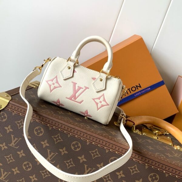 Louis Vuitton Nano Speedy M82450 Beige& pink