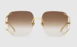 Gucci Square metal sunglasses Style ‎610393 I3330 8025