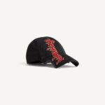 Balenciaga Men's Gothic Placement No Closure Cap in Black