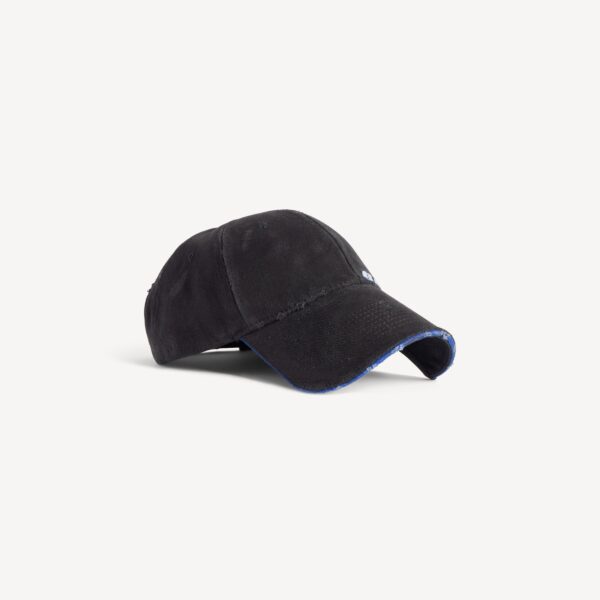 Balenciaga Men's Tilted Typo Cap in Black