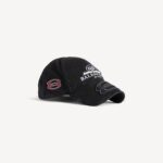 Balenciaga Men's Cursive Cap in Washed Black