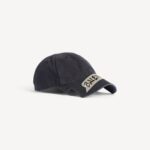 Balenciaga Men's Masking Tape Cap in Faded Black