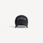 Balenciaga men's Main Character Artwork Cap in Faded Black - Image 2