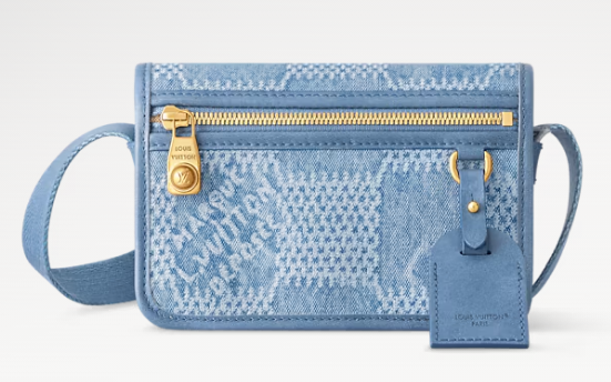 N00204 Louis Vuitton Pochette Accessories XL Denim Blue