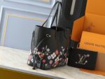 M13675 Louis Vuitton LV x TM Neverfull MM Black - Image 2