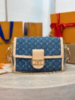 M13319 Louis Vuitton NEW Dauphine Soft GM Denim Blue - Image 2