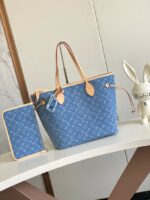 M13192 Denim Blue Louis Vuitton NEW Neverfull MM - Image 2