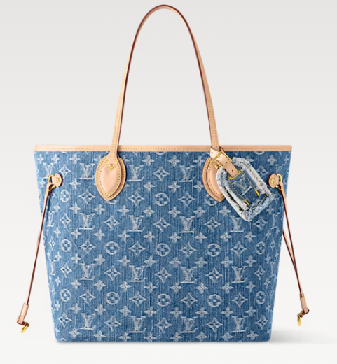 M13192 Denim Blue Louis Vuitton NEW Neverfull MM