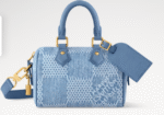 N00208 Louis Vuitton Speedy 18 Bandouliere Denim Blue